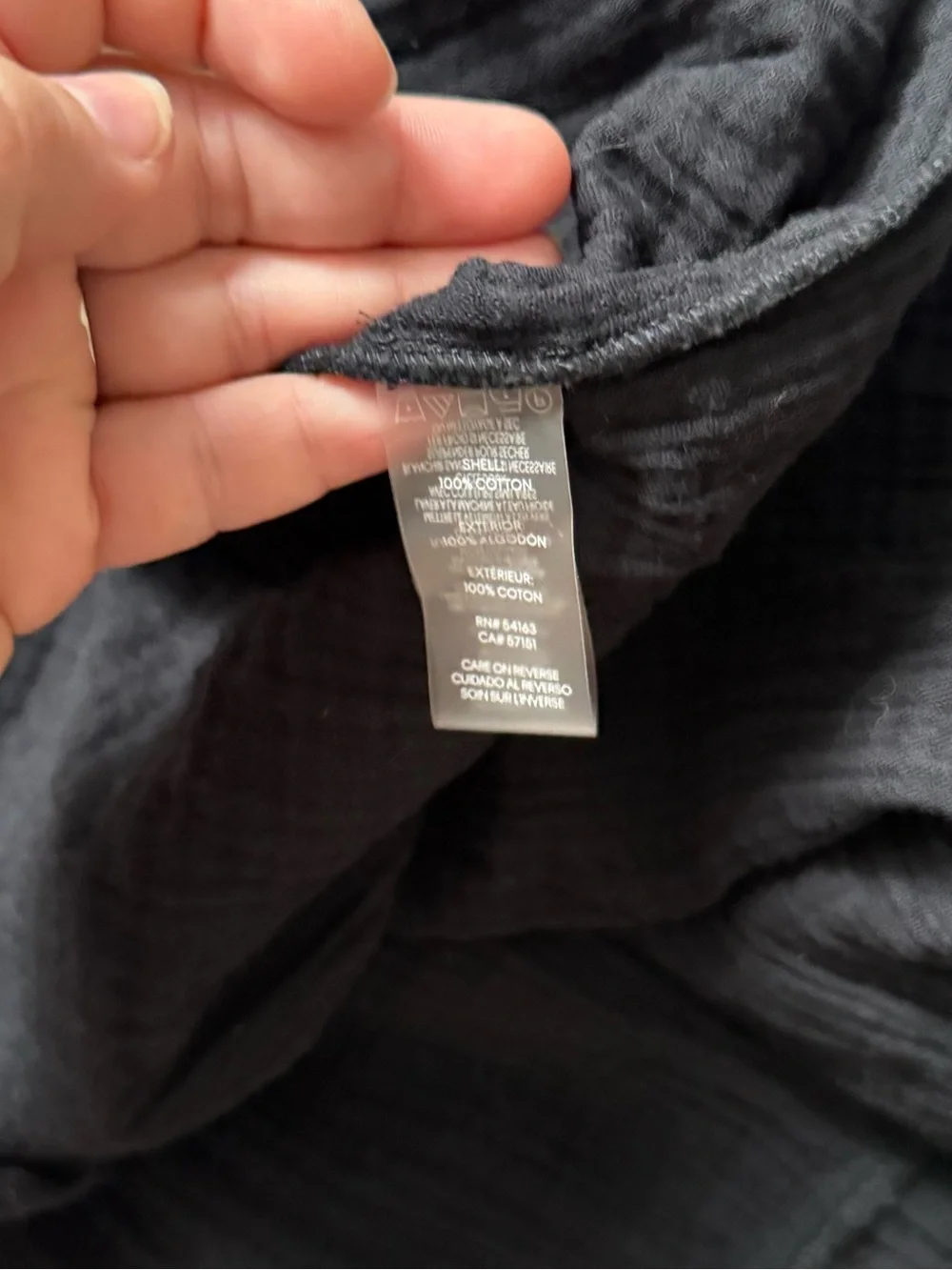 Calvin Klein Smocked Tiered Cotton Gauze Maxi Dress Black Size 2 Minimalist - Picture 7 of 8